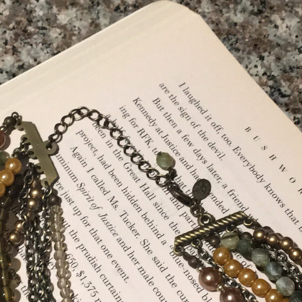 Multilayered beaded necklace